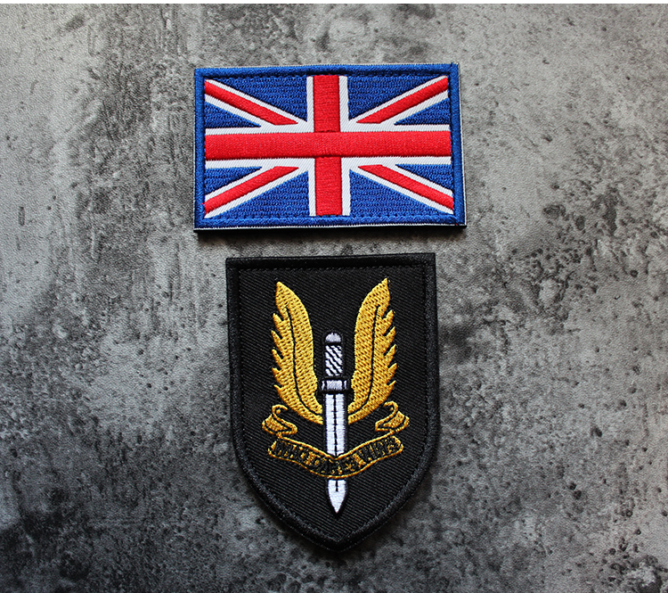 酷否英国sas特种空勤团士气章魔术贴章英刺绣徽章补丁勇者胜臂章 sas