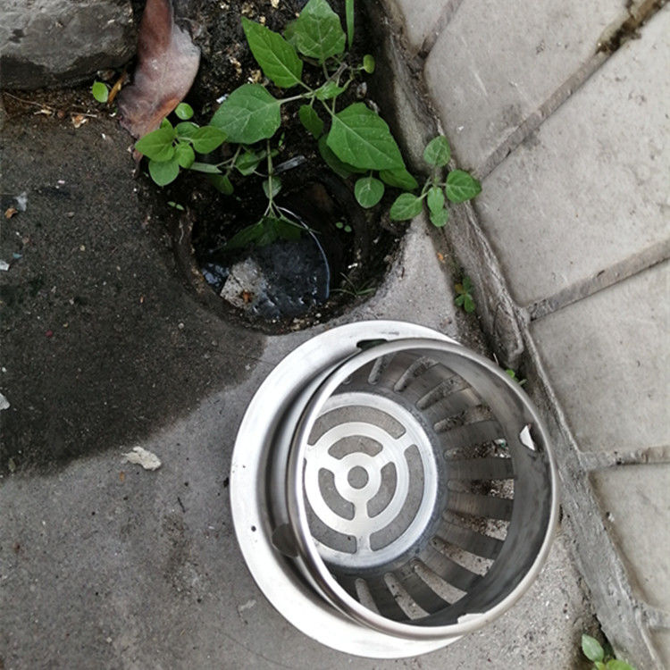 不锈钢天台地漏40pvc管卫生间过滤网去水院子天沟防堵隔树叶罩 8寸200