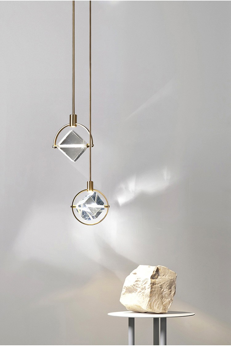 南伦照明水晶吊灯轻奢网红ins餐厅吊灯后现代简约卧室床头灯客厅过道