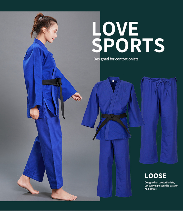 柔道服促销儿童男女标准加厚比赛服训练服柔道道服定制粉红色xxxs