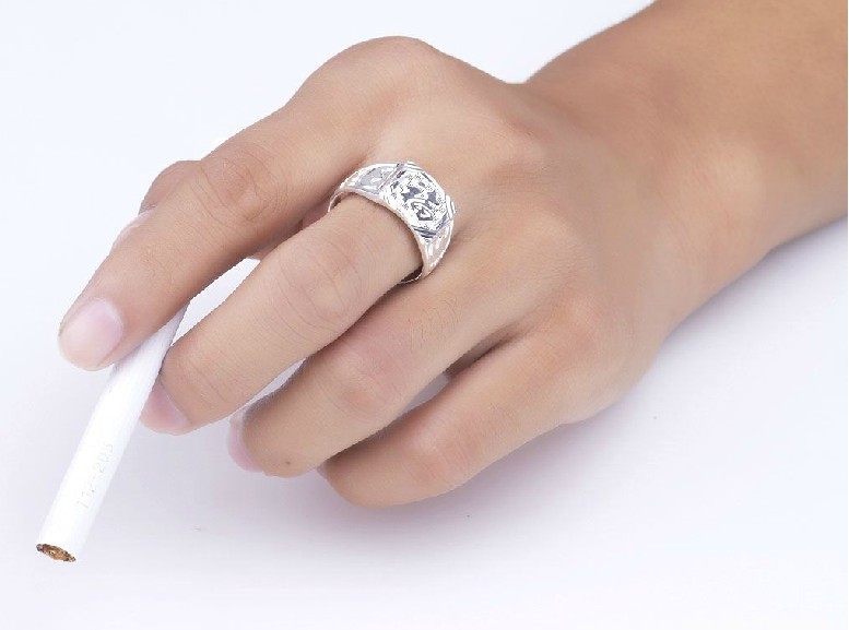 999银戒指男士足银招财福字发寿顺开口指环霸气宽大号父实心 复古款