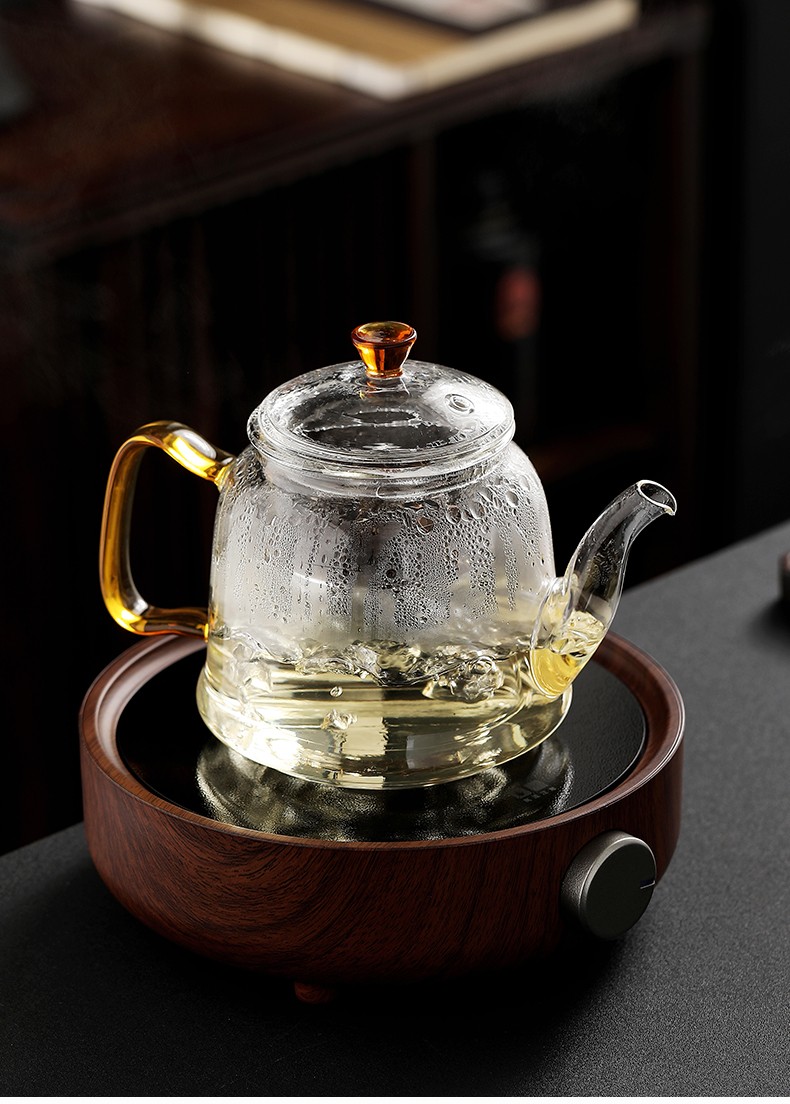 耐热玻璃蒸茶煮茶壶电陶炉煮茶器普洱黑茶白茶泡茶壶煮茶炉茶具套装y