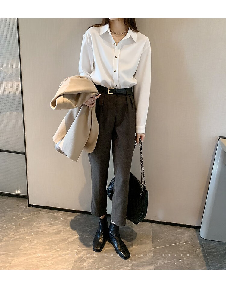 灯芯绒衬衫女长袖内搭2021春装新款韩版设计感小众女式上衣复古百搭