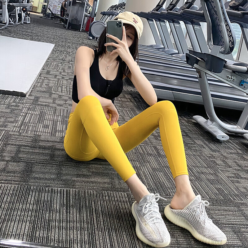 同款健身女孩夏季薄款速干裤女蜜桃提臀紧身显瘦运动裤高腰跑步瑜伽裤