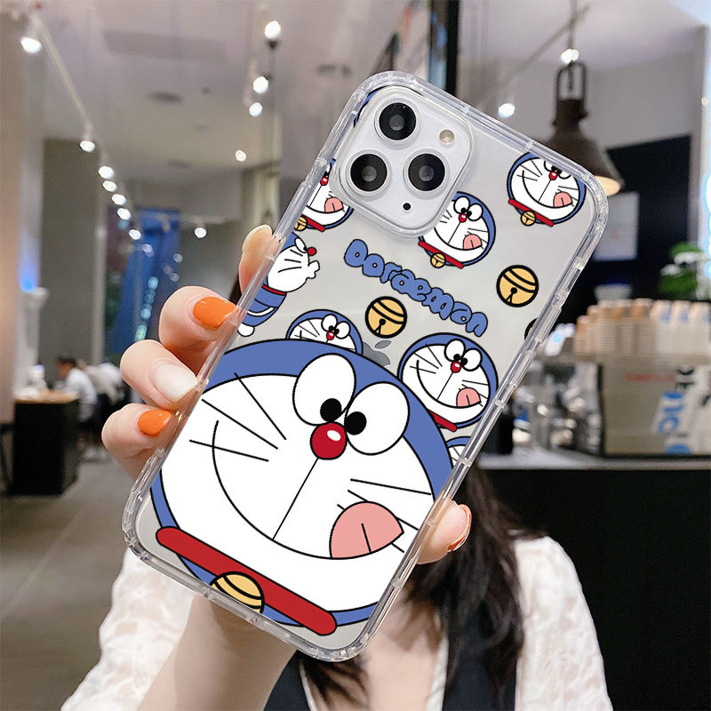 哆啦a梦手机壳可爱蓝胖子苹果1211promax6sp78plusxs手机壳xr透明软套
