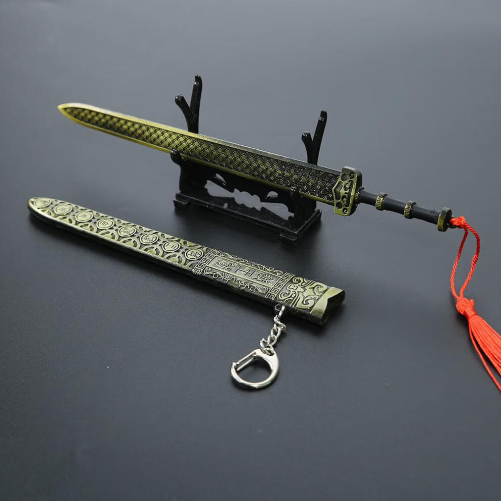 越王勾践青铜剑中国古代十大名剑模型真品金属仿古带鞘玩具摆件 21cm