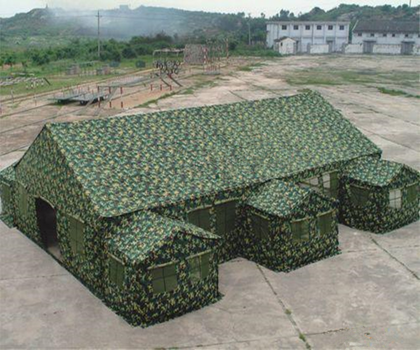 军级指挥所帐篷迷彩帐篷带6个侧房结实耐用量大可优惠