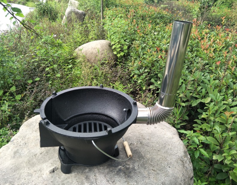 铸铁木炭烧烤炉加厚烧烤架烧柴灶柴火灶取暖炉野餐烧柴炉烤肉炉不带