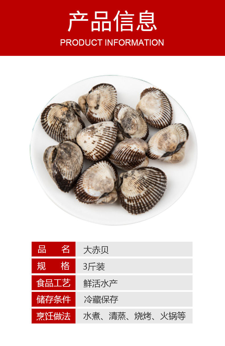 鲜活大毛蛤大毛蚬毛钳贝类赤贝血蛤银钳雪蛤海鲜水产新鲜 买四斤赠四