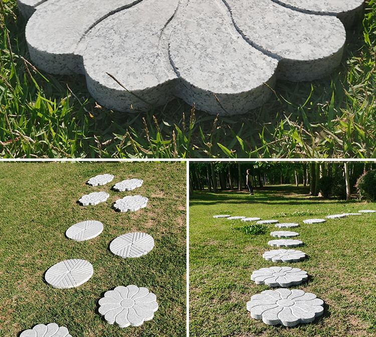 花园汀步石踏脚石滑庭院户外垫脚石草坪室外石铺路石地砖踏步石5块