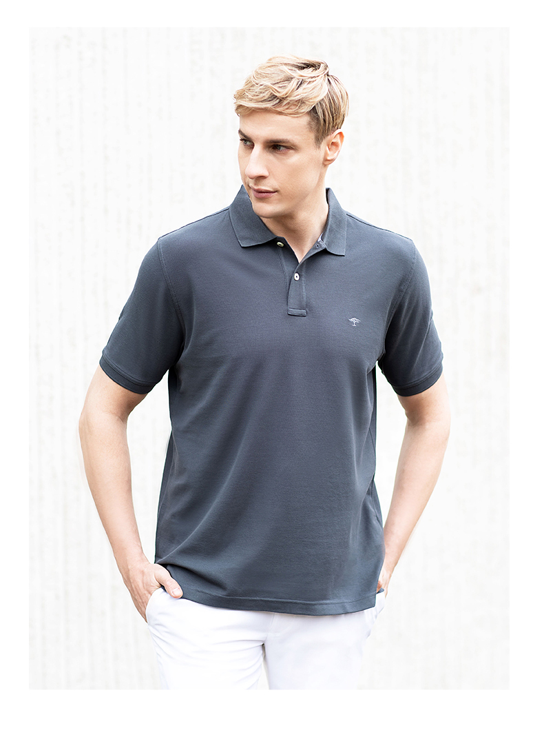 柔软透气fynchhatton德国树纯棉短袖polo衫男无忧搭中青年翻领商务