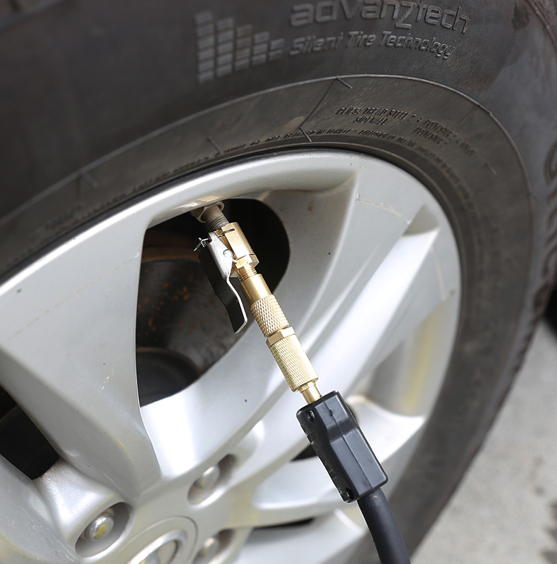 汽车轮胎充气头充气泵快速充气夹头接头转接头铜充气嘴转接夹头 快接