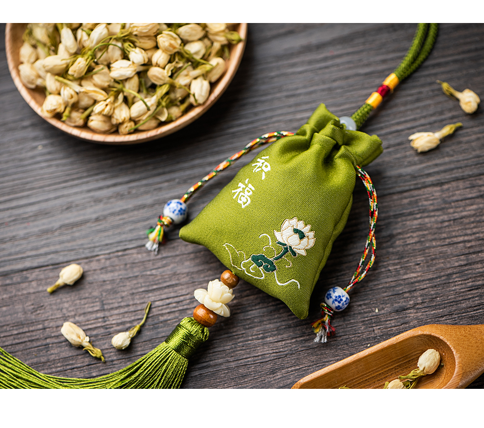 原矿朱砂福袋干花香包布袋香囊衣柜持久香气汽车载挂件diy手工材料