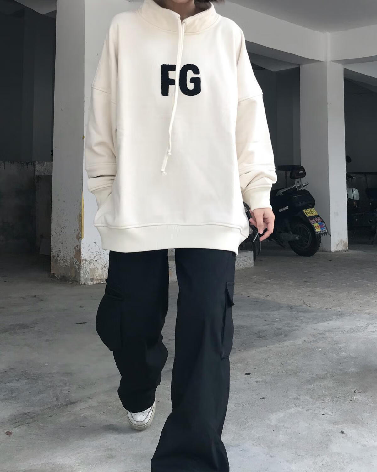 高版本第六季主线fg富贵圆领套头立领长袖卫衣帽衫 fog立领富贵灰色