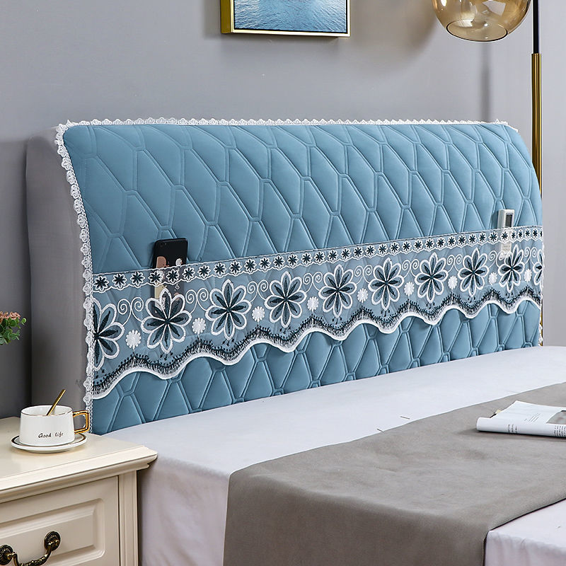 新款全包床头套罩加厚夹棉防撞舒适床头罩实木皮床床头保护罩荷兰绒