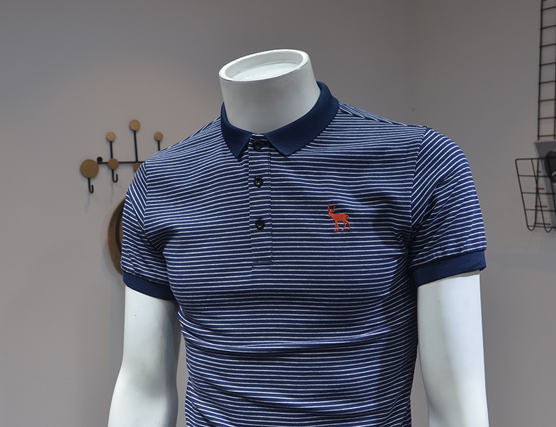 男装 polo衫 hk jack tao hk jack tao t恤 香港潮牌细条纹修身男士