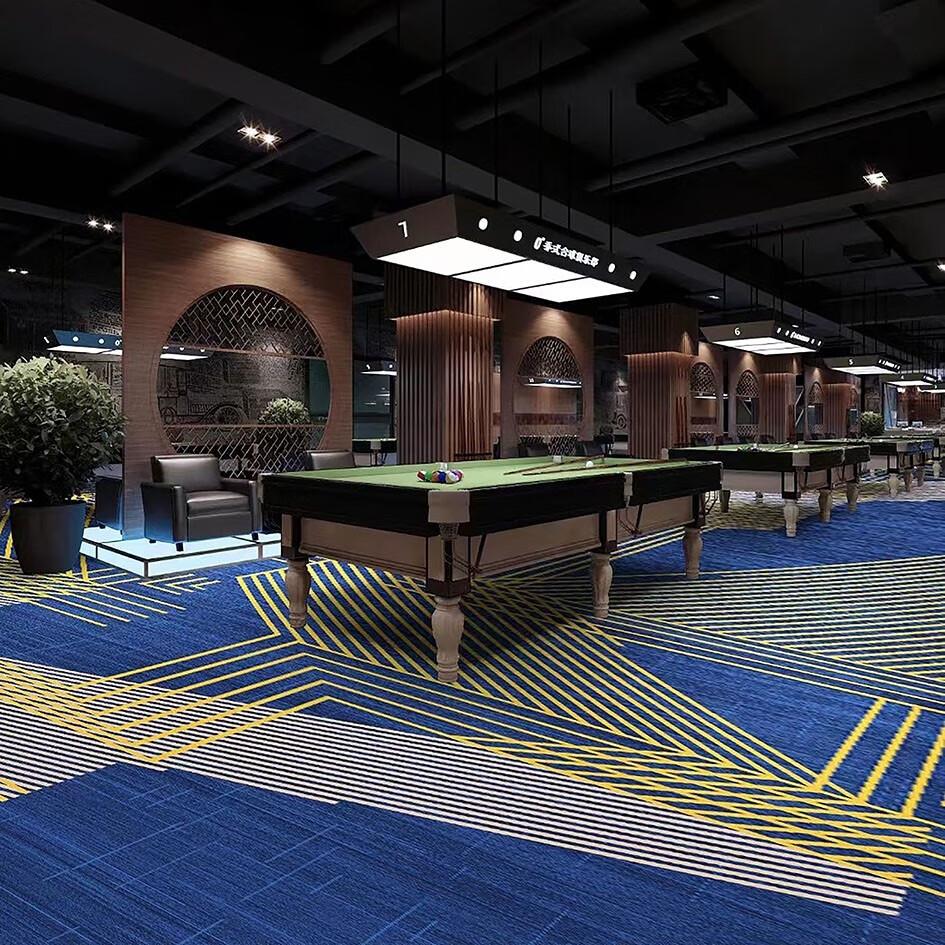 台球室防火地毯 台球厅地毯专用印花定制酒店满铺大面积台球室防火