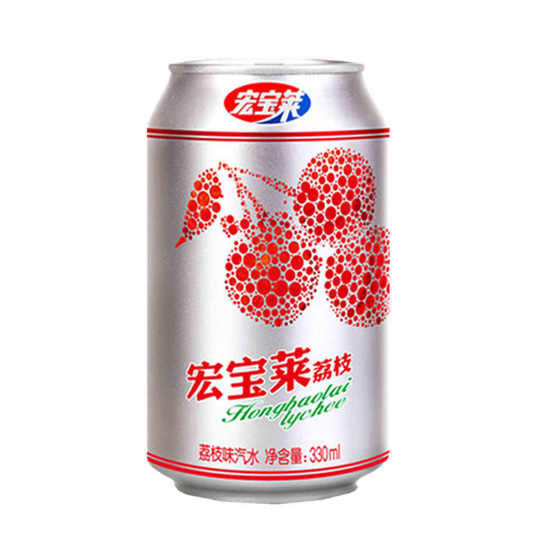 宏宝莱荔枝味汽水330ml l罐装听装老汽水碳酸饮料8090后儿时回忆 12罐