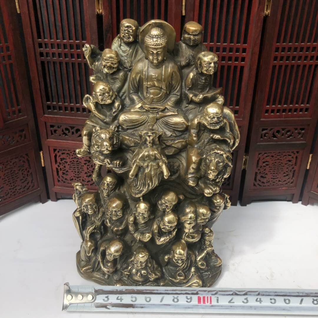 十八罗汉佛像摆件一套降龙伏虎十八铜人风水装饰礼品 十八罗汉一套