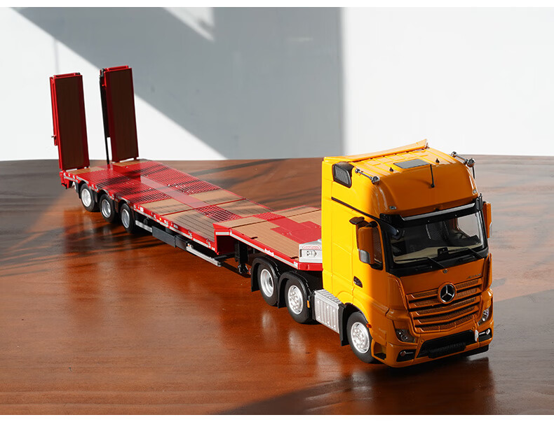 1:32奔驰原厂 阿克托斯平板运输车模型 benz actros mp4 仿真合金收藏