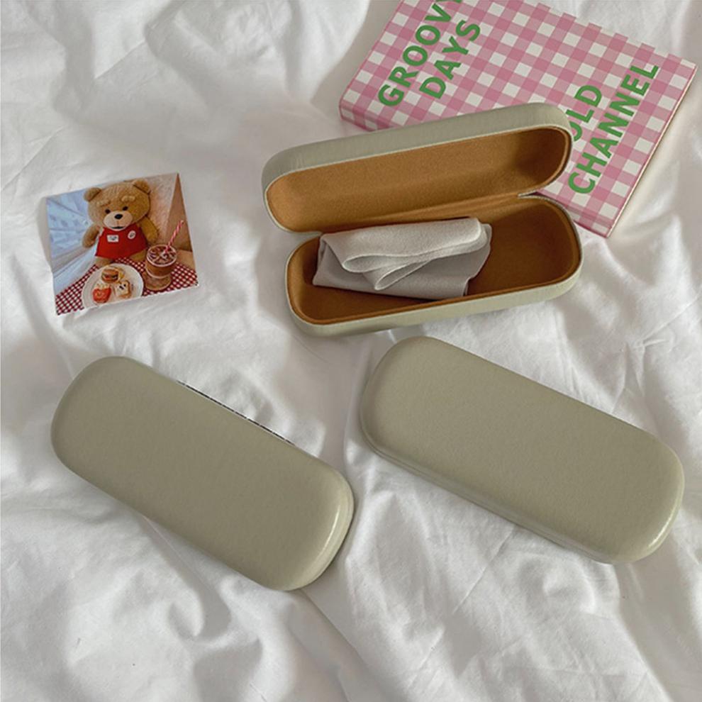 hkpzins纯色风男女眼镜盒韩版高颜值禾於紫眼镜收纳纯色紫原套餐单个