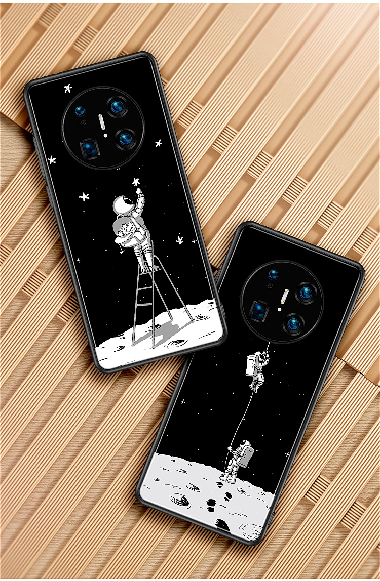 比心宇航员 适用华为mate40手机壳mate40pro手机套创意m40por可爱卡通
