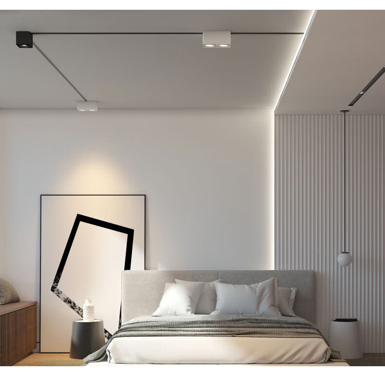 家用方形led明装筒灯cob射灯单头天花灯双头筒灯斗胆灯吸顶灯白色单头