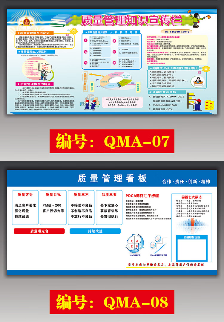 公司车间安全生产质量管理宣传看板海报企业工厂品质宣传栏挂画贴qma