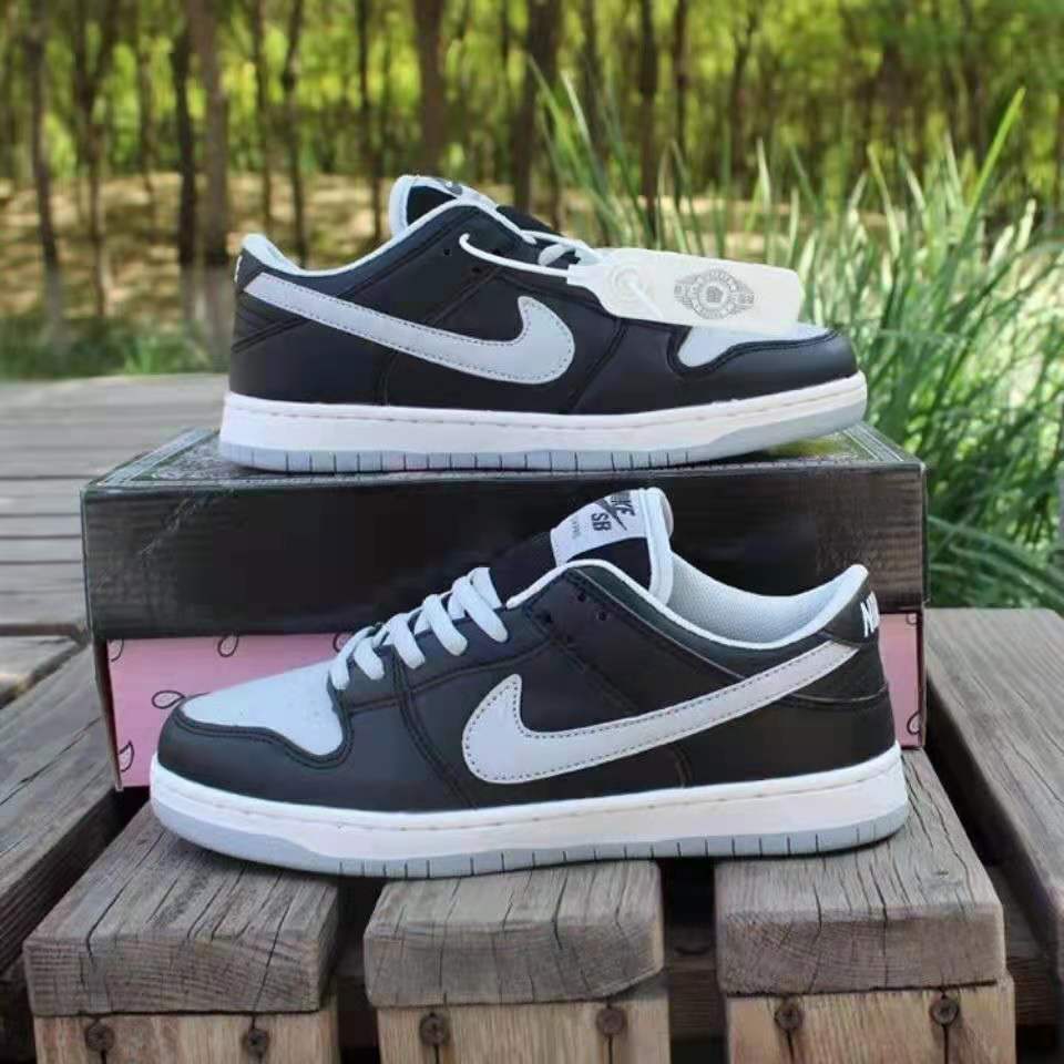 aj新款男女板鞋低帮过毒篮球鞋low黑白熊猫韩版潮流运动百搭款云雾蓝