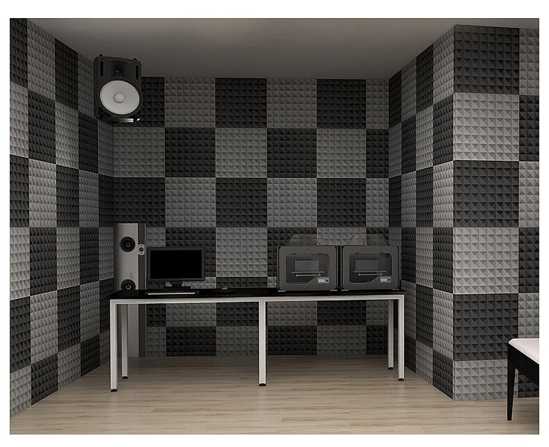 当日发货自粘隔音棉墙体 室内吸音棉卧室录音棚ktv金字塔隔音板海绵