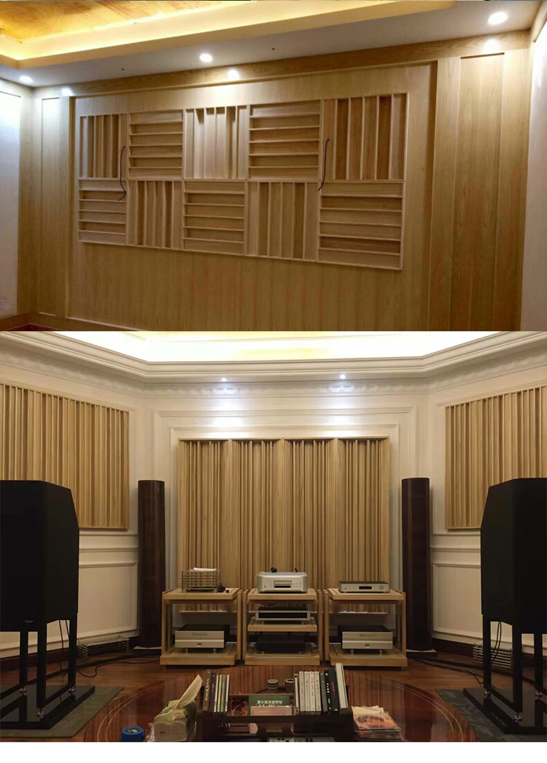汇声实木实木二维声学扩散板吸音体家庭影院视听室录音棚装修材 64格