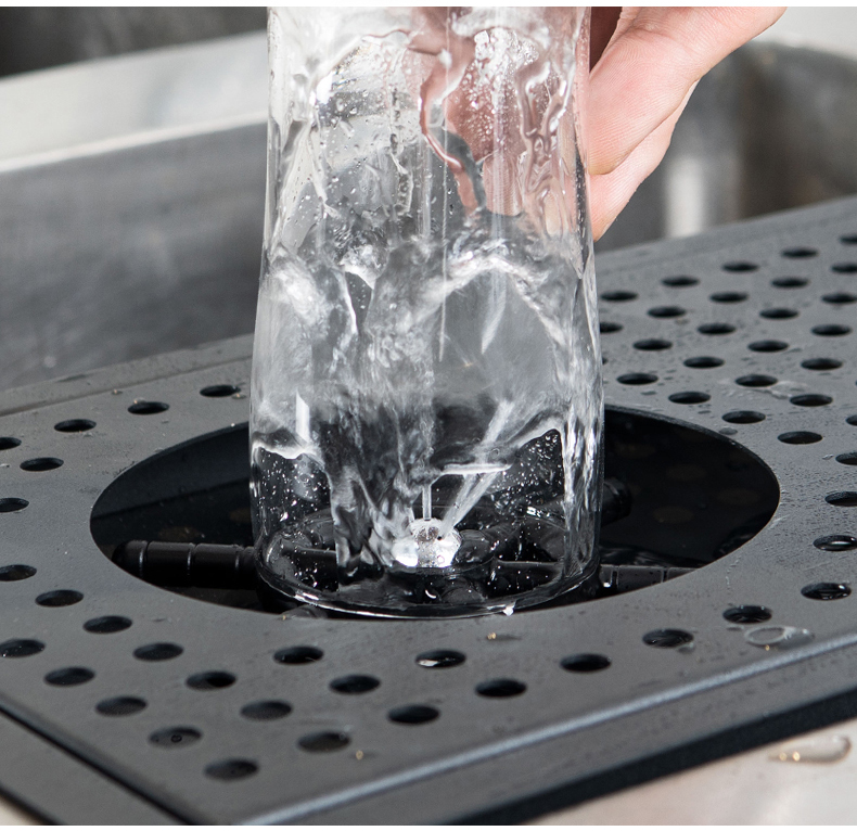 jmcafe吧台嵌入式304不锈钢高压洗杯机吧台用酒吧吧台洗杯器茶杯清洗