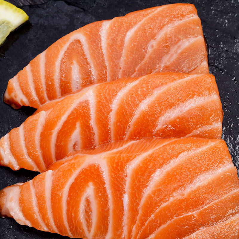 三文鱼中段刺身生鱼片日料腹部好位置原料现切大块整块不是碎切 280