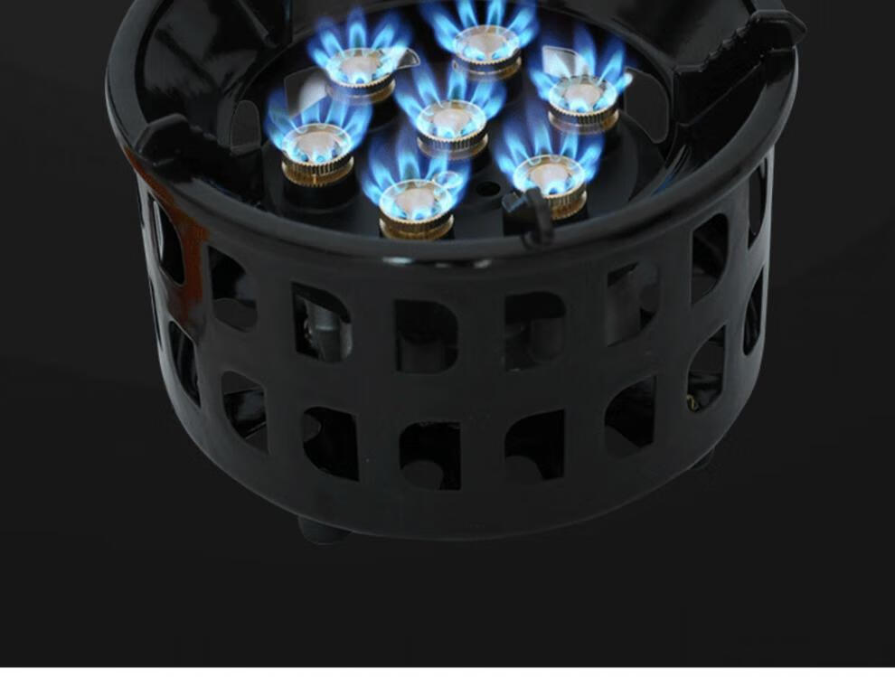 德国进口品质户外七星炉便携式燃气炉具野外猛火防风炉头自驾游野炊