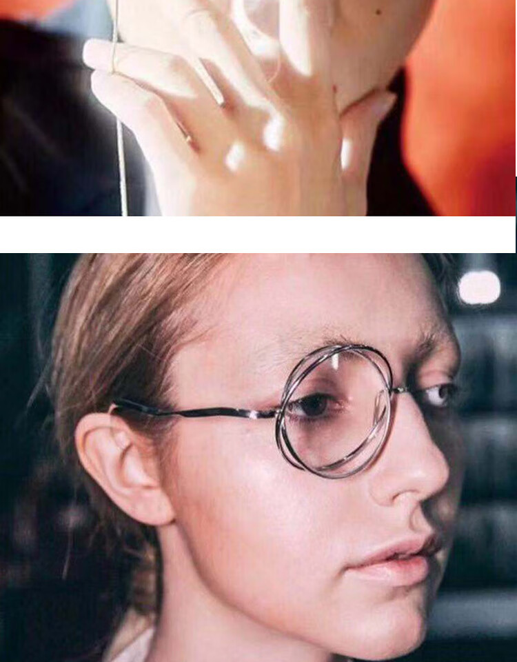 单镜片眼镜单边 顾昀同款女cos复古单只洛丽塔lolita单片眼镜框潮