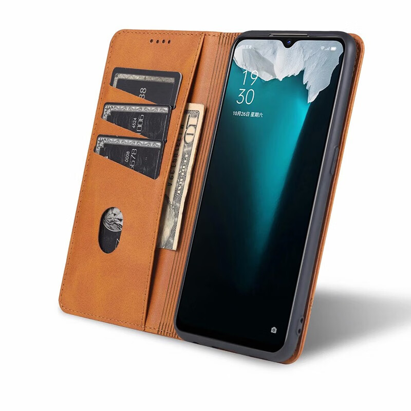 诺派驰 oppo k7 手机壳保护壳皮套自带磁吸 k7x 翻盖磁吸全包防摔立体