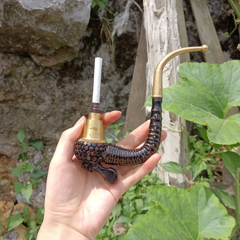 特价处理高端轻奢涵酷贵州两用型竹子烟杆竹节烟杆老