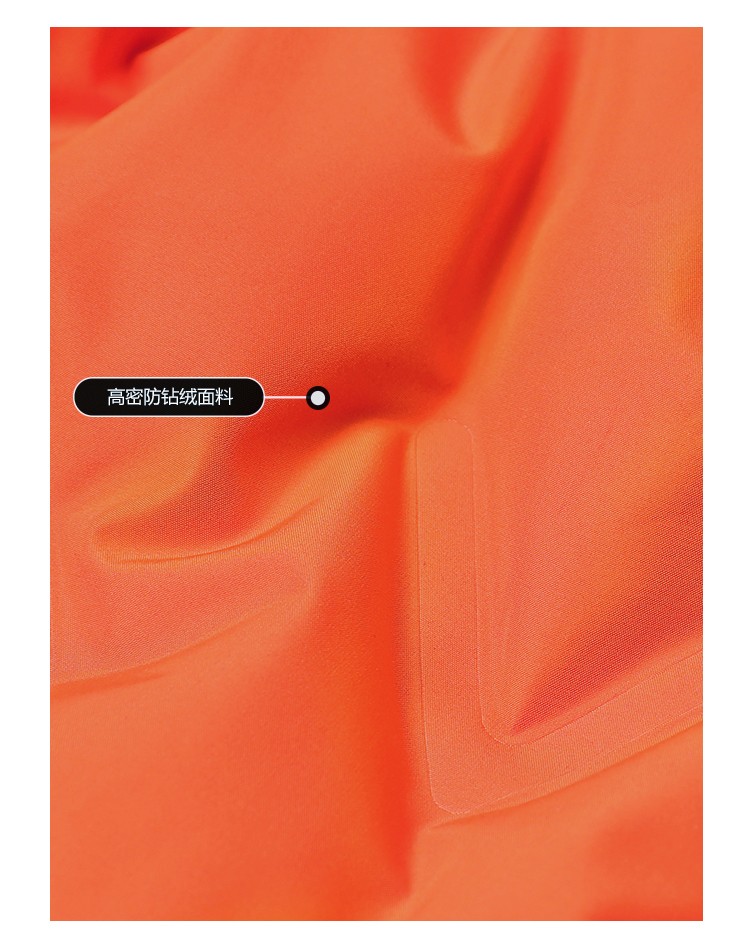 cocobella活力赤橙色立领绗缝羽绒服女防寒保暖短款外套ct1137橘色l