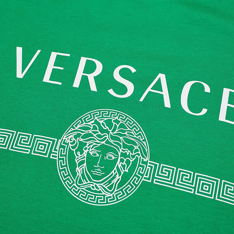 versace/范思哲 男装 男士字母图案棉质经典款短袖t恤 a87573 a2288