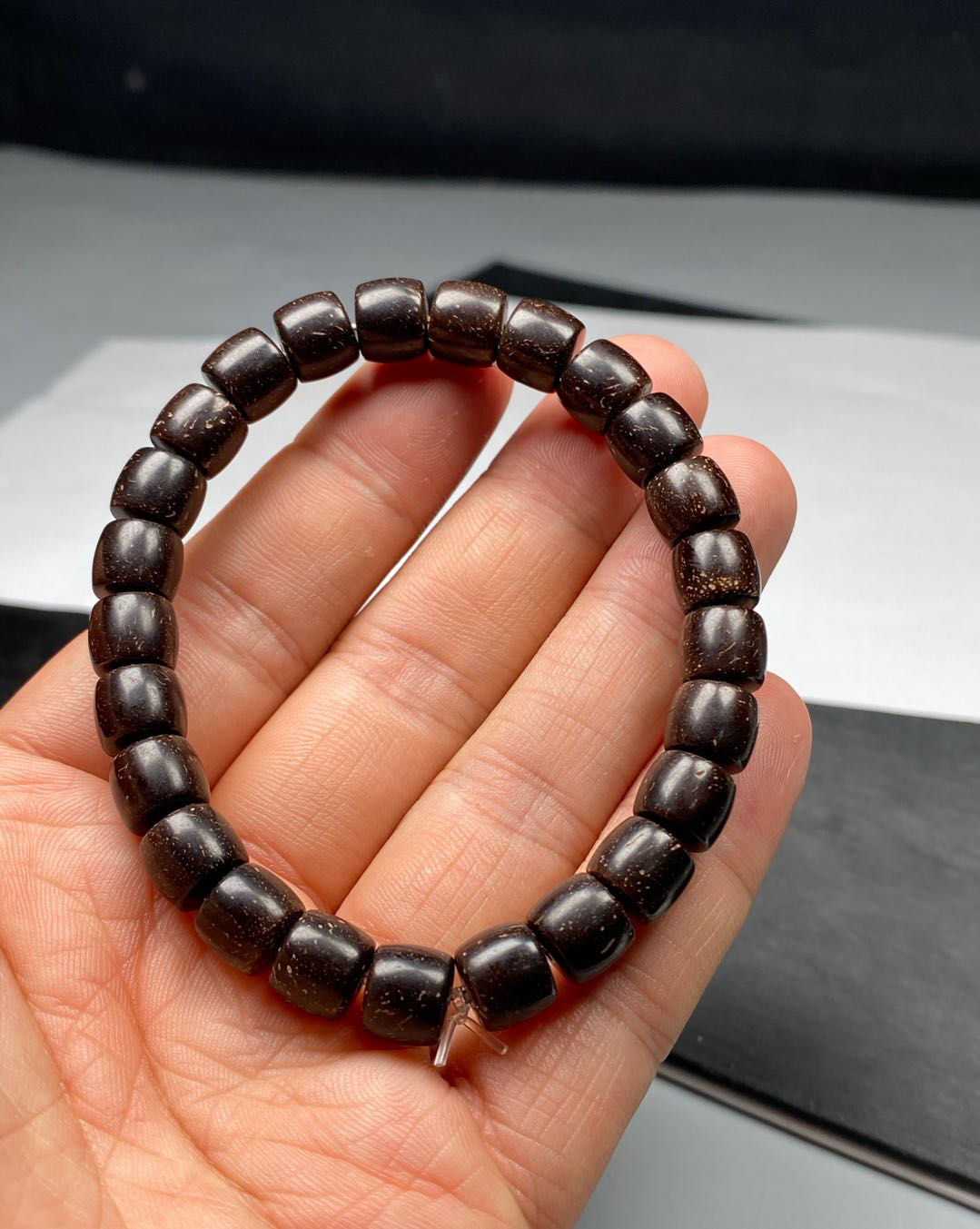 直切老型椰蒂108佛珠手串轻奢网红同款 5*6直切桶珠【图片 价格 品牌