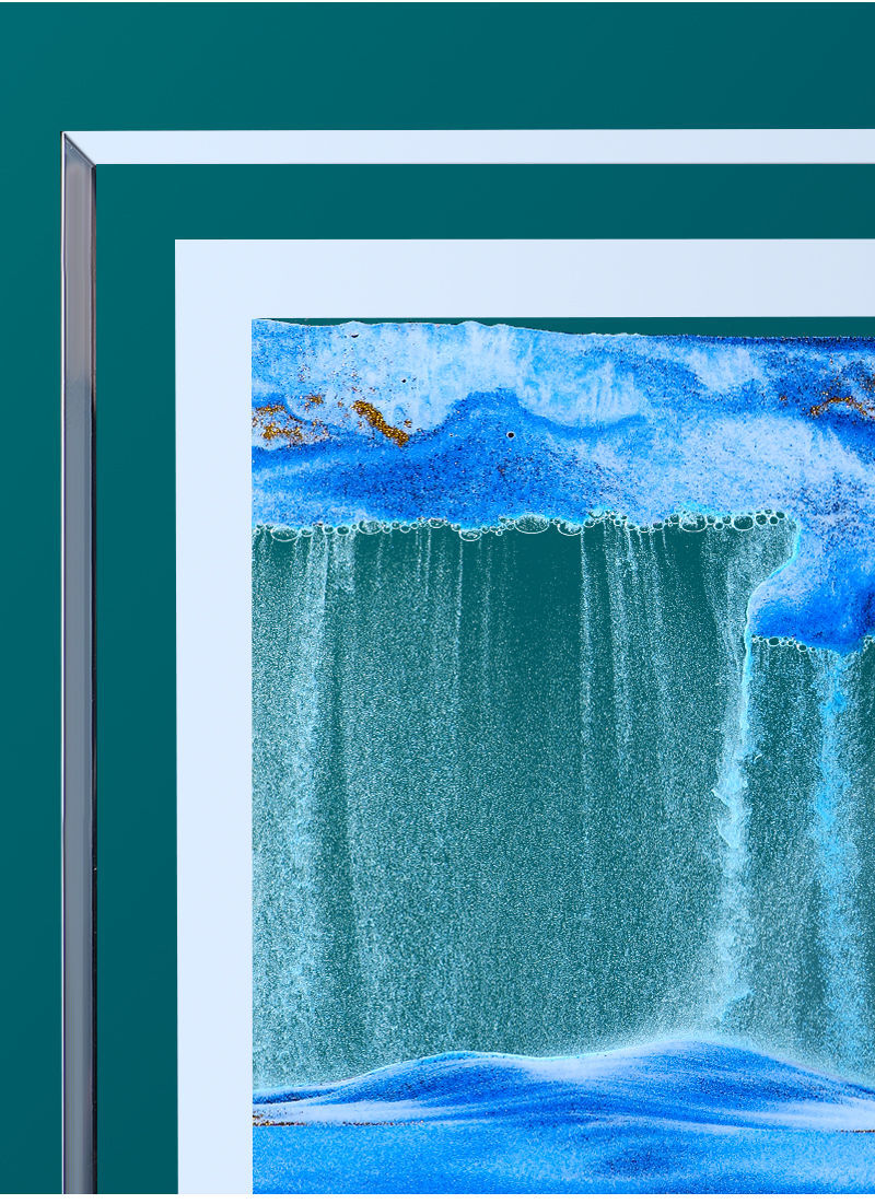 沙漏创意3d山水流沙画玻璃艺术摆件家居客厅装饰男女生日礼物流沙画