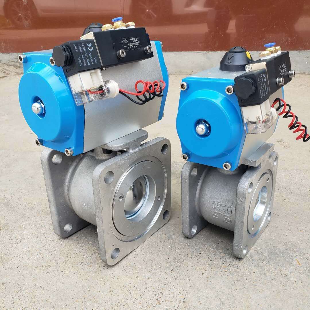 洒水车气动球阀 油罐车气动阀门 两通阀门dn50/65 dn50带电磁阀【图片