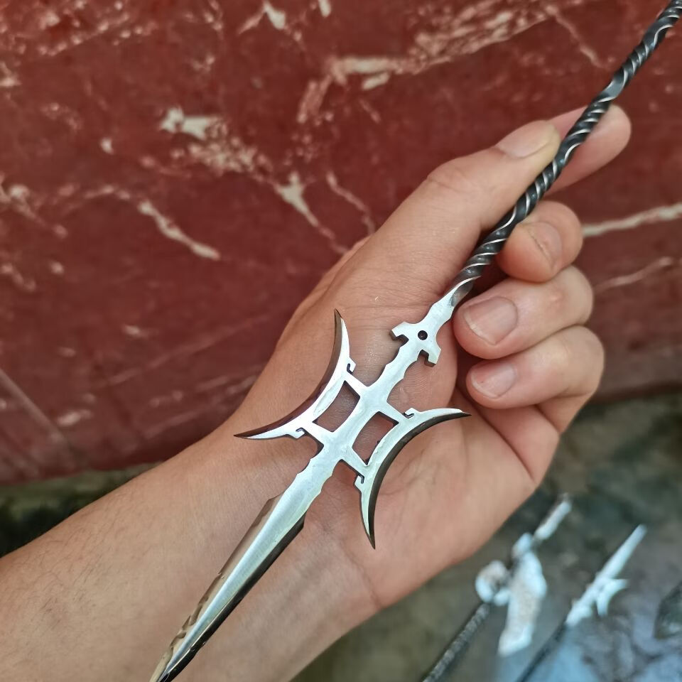 迪士尼吕布方天画戟金属模型未开刃抖音同款网红玩具三国儿童收藏摆件