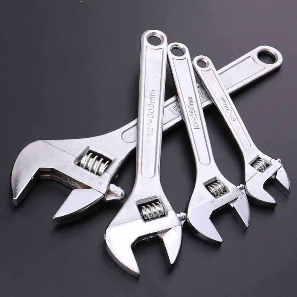 高碳钢活动扳手大开口活络扳多功能板子五金工具8寸活动扳手200mm