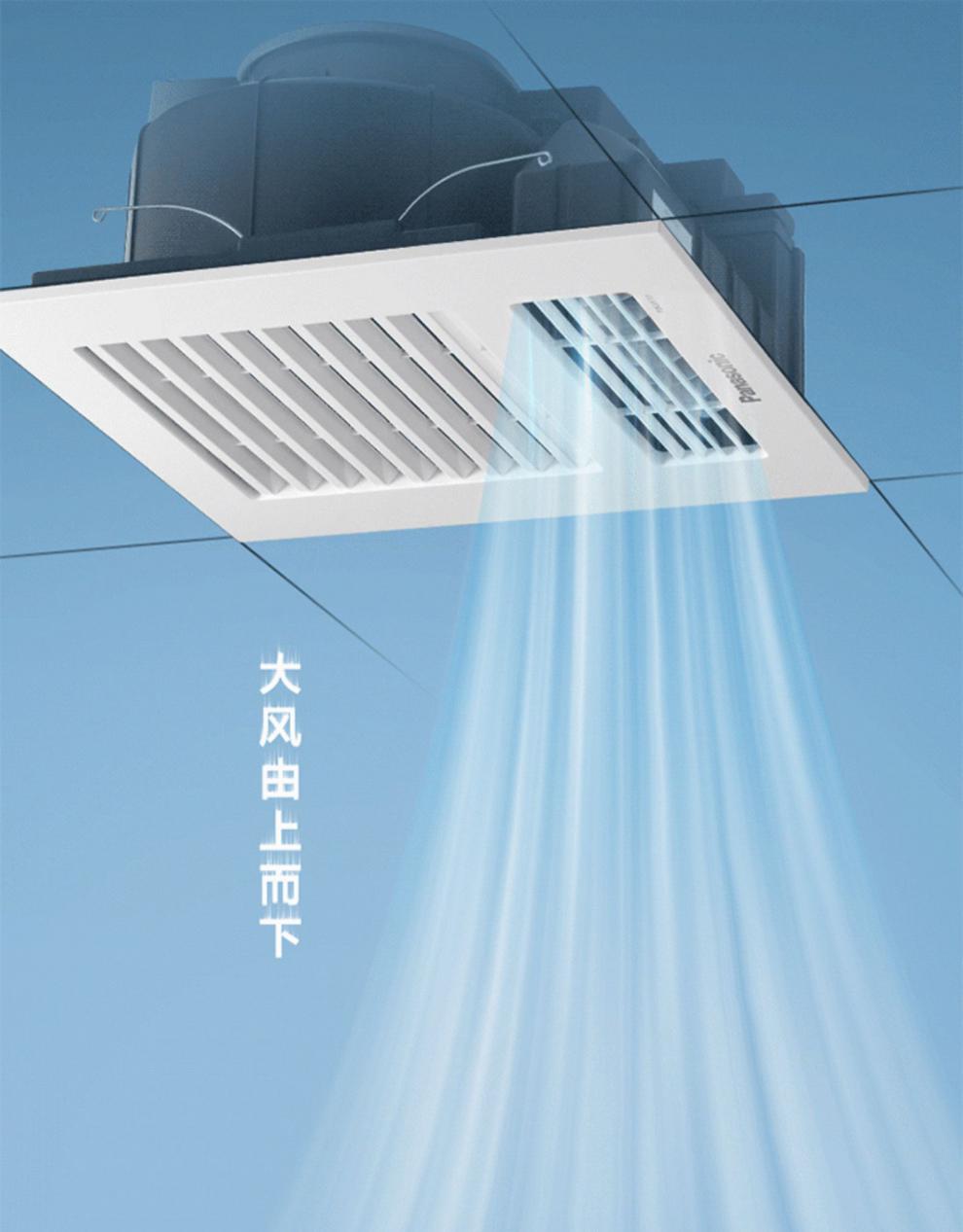新升级松下凉霸照明照明二合一厨房集成吊顶冷风扇嵌入式型冷风机fv20
