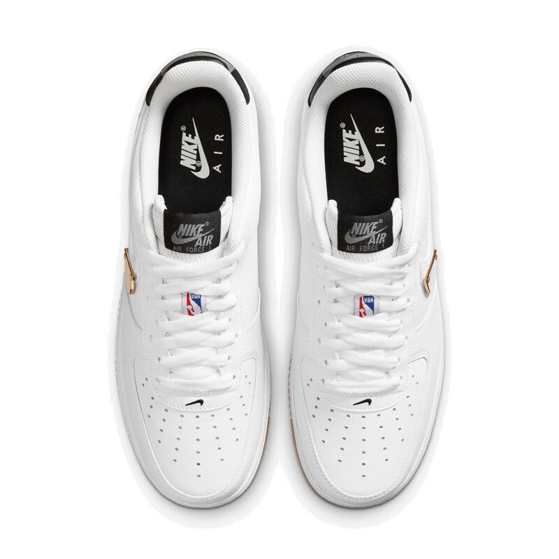 耐克nike air force 1 nba af1黑白金休闲板鞋 男鞋ct2298-100 ct2298