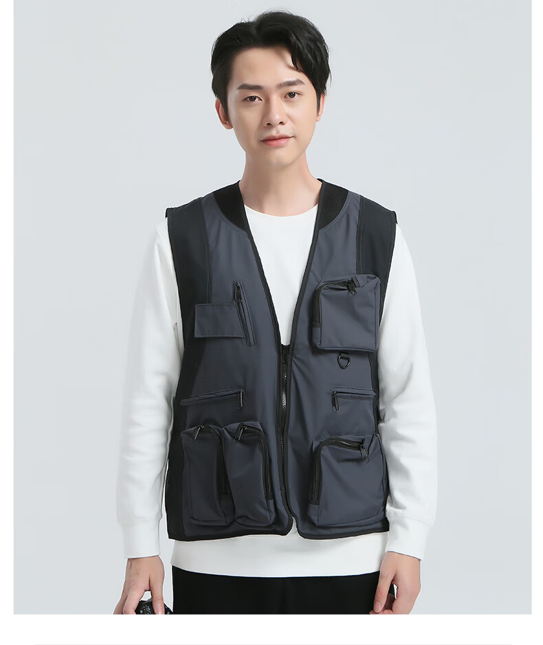 工作服马甲定制印logo高端摄影导演记者广告活动宣传背心定做刺绣户外