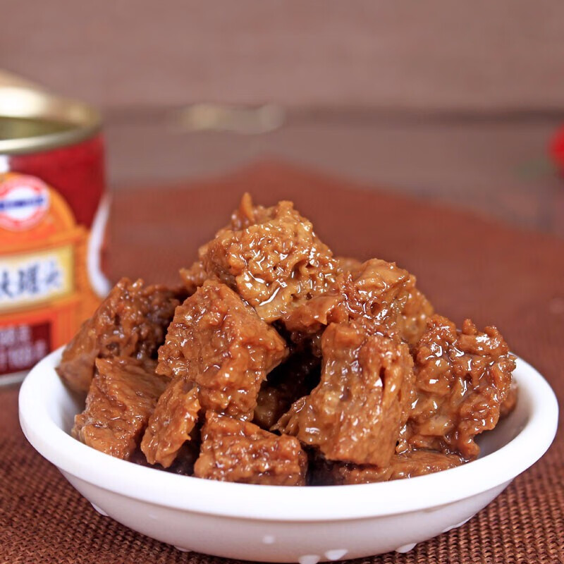 上海特产梅林蜜汁烤麸 四喜烤麸即食面筋冷菜下饭菜 回锅肉罐头198g