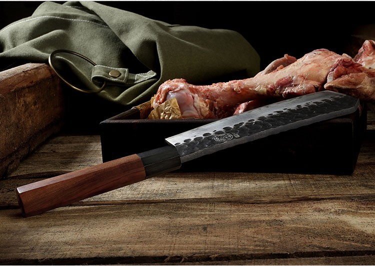 日本三本盛家用砍骨刀斩骨刀加厚剁骨刀柴刀砍树刀匠者锻打骨刀