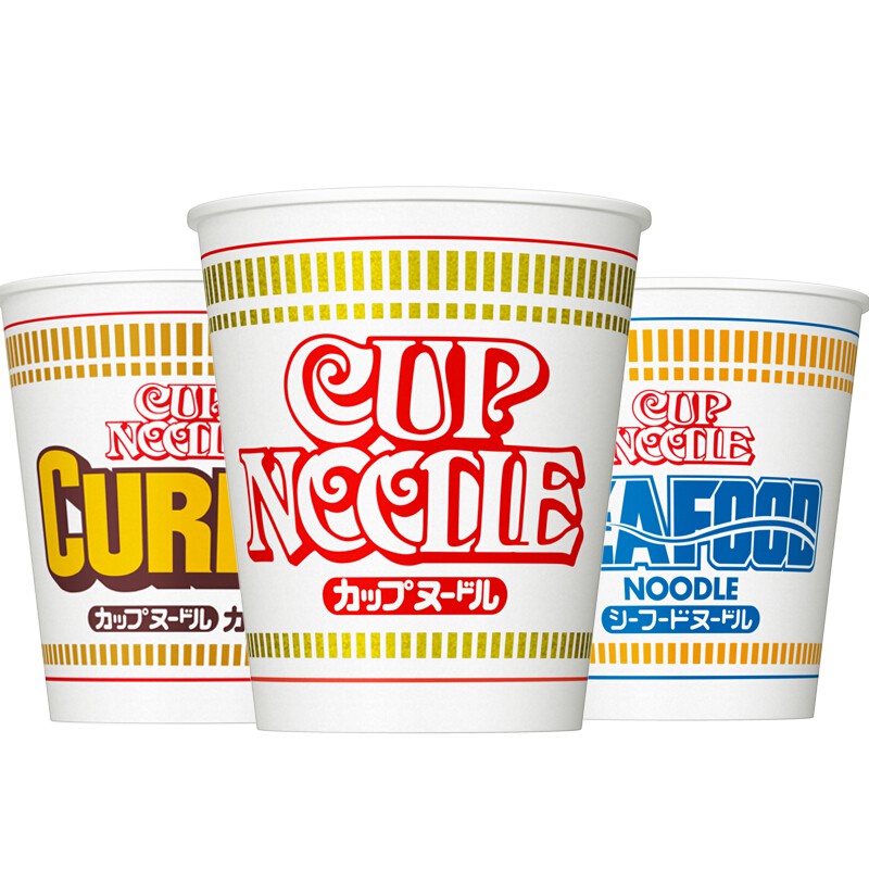cupnoodle日本进口杯面泡面日清合味道非油炸方便面开杯乐3杯装300g欧